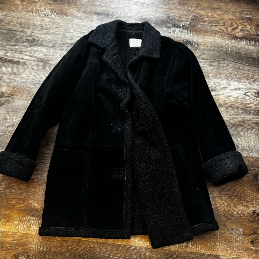 Women's Black Shearling Coat